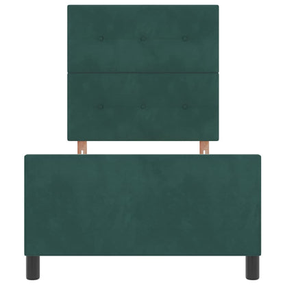Letto a molle con testiera Verde Scuro 100 x 200 cm Velluto | homemem39