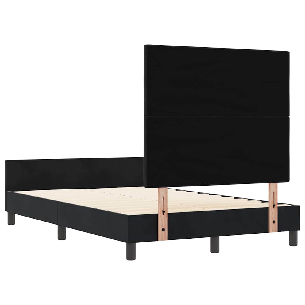 Letto a molle con testiera Nero 120 x 190 cm Velluto | homemem39