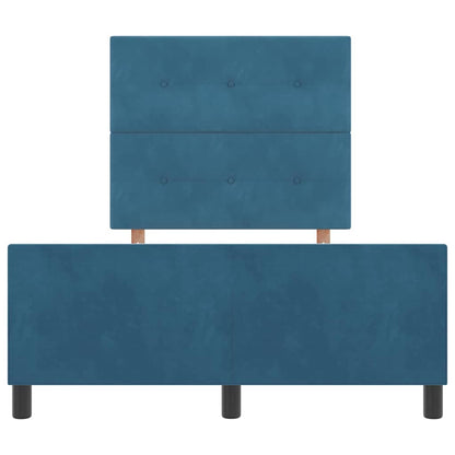 Letto a molle con testiera Blu Scuro 120 x 190 cm Velluto | homemem39