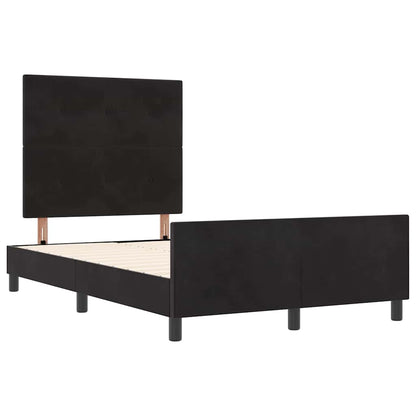Letto a molle con testiera Nero 120 x 200 cm Velluto | homemem39