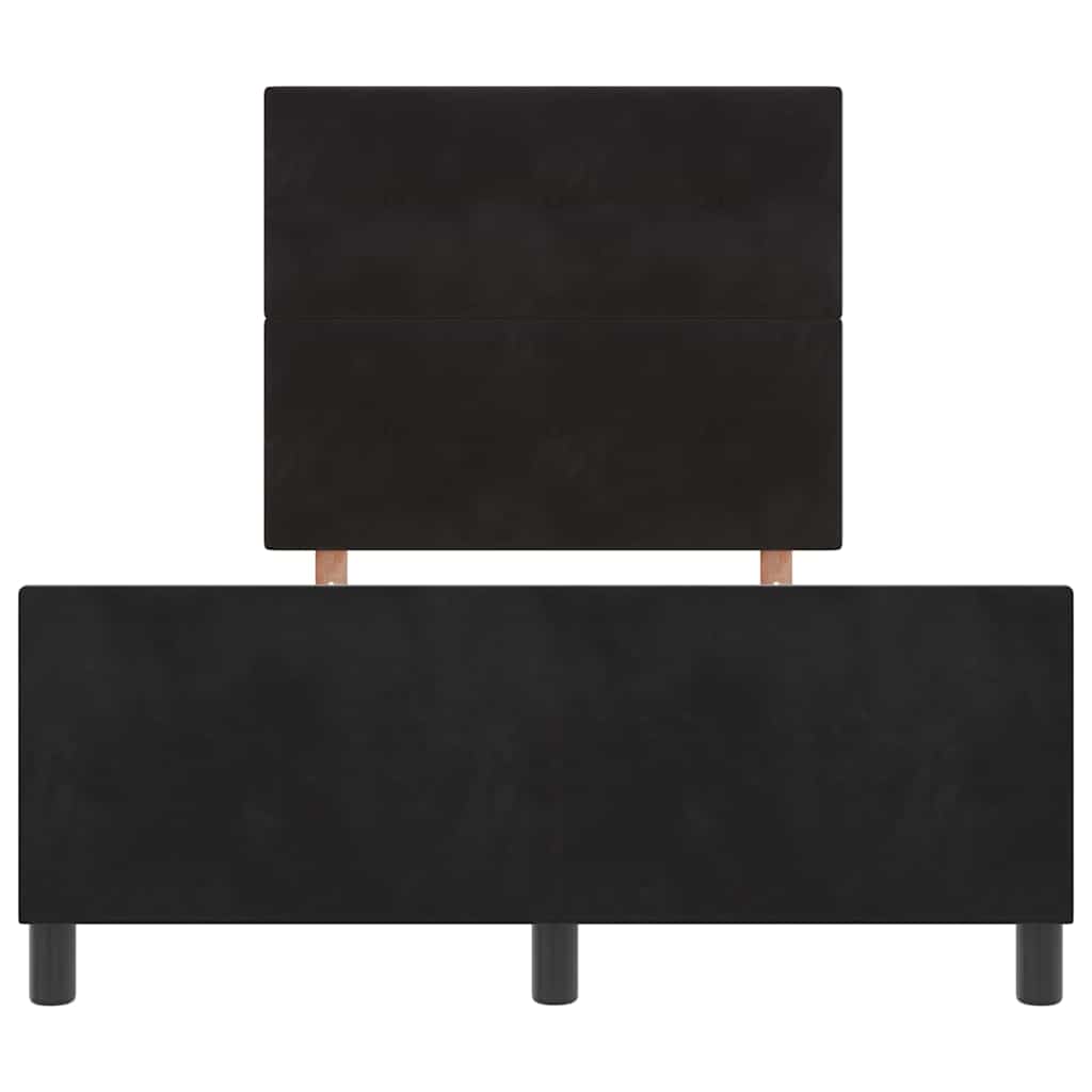 Letto a molle con testiera Nero 120 x 200 cm Velluto | homemem39