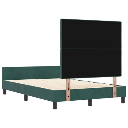 Letto a molle con testiera Verde Scuro 120 x 200 cm Velluto | homemem39