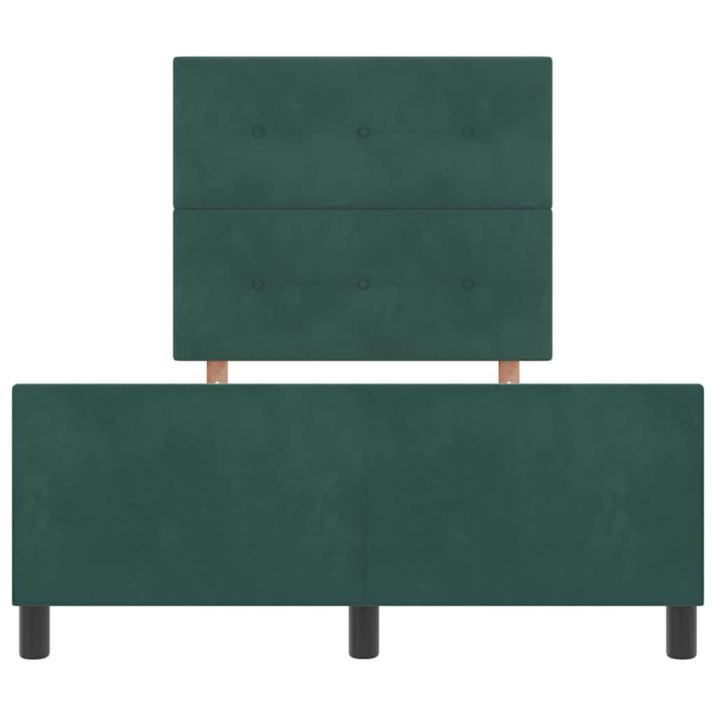 Letto a molle con testiera Verde Scuro 120 x 200 cm Velluto | homemem39