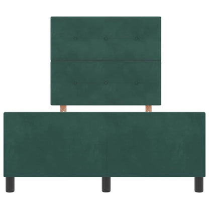 Letto a molle con testiera Verde Scuro 120 x 200 cm Velluto | homemem39