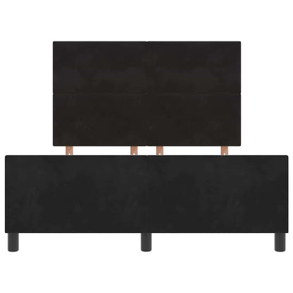 Letto a molle con testiera Nero 140 x 190 cm Velluto | homemem39