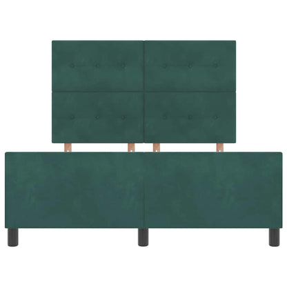 Letto a molle con testiera Verde Scuro 140 x 200 cm Velluto | homemem39