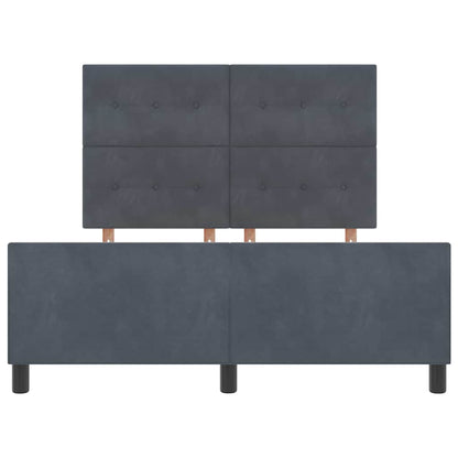 Letto a molle con testiera Grigio scuro 160 x 200 cm Velluto | homemem39