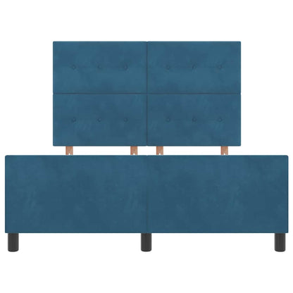 Letto a molle con testiera Blu Scuro 160 x 200 cm Velluto