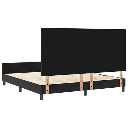 Letto a molle con testiera Nero 180 x 200 cm Velluto | homemem39