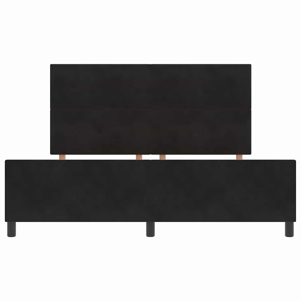 Letto a molle con testiera Nero 180 x 200 cm Velluto | homemem39