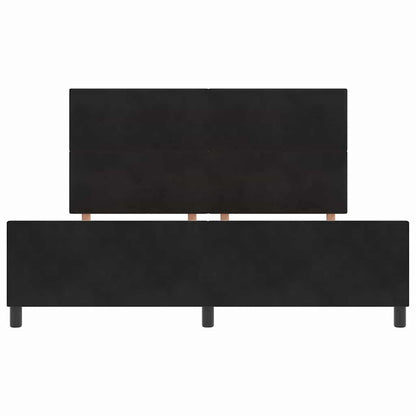 Letto a molle con testiera Nero 180 x 200 cm Velluto | homemem39