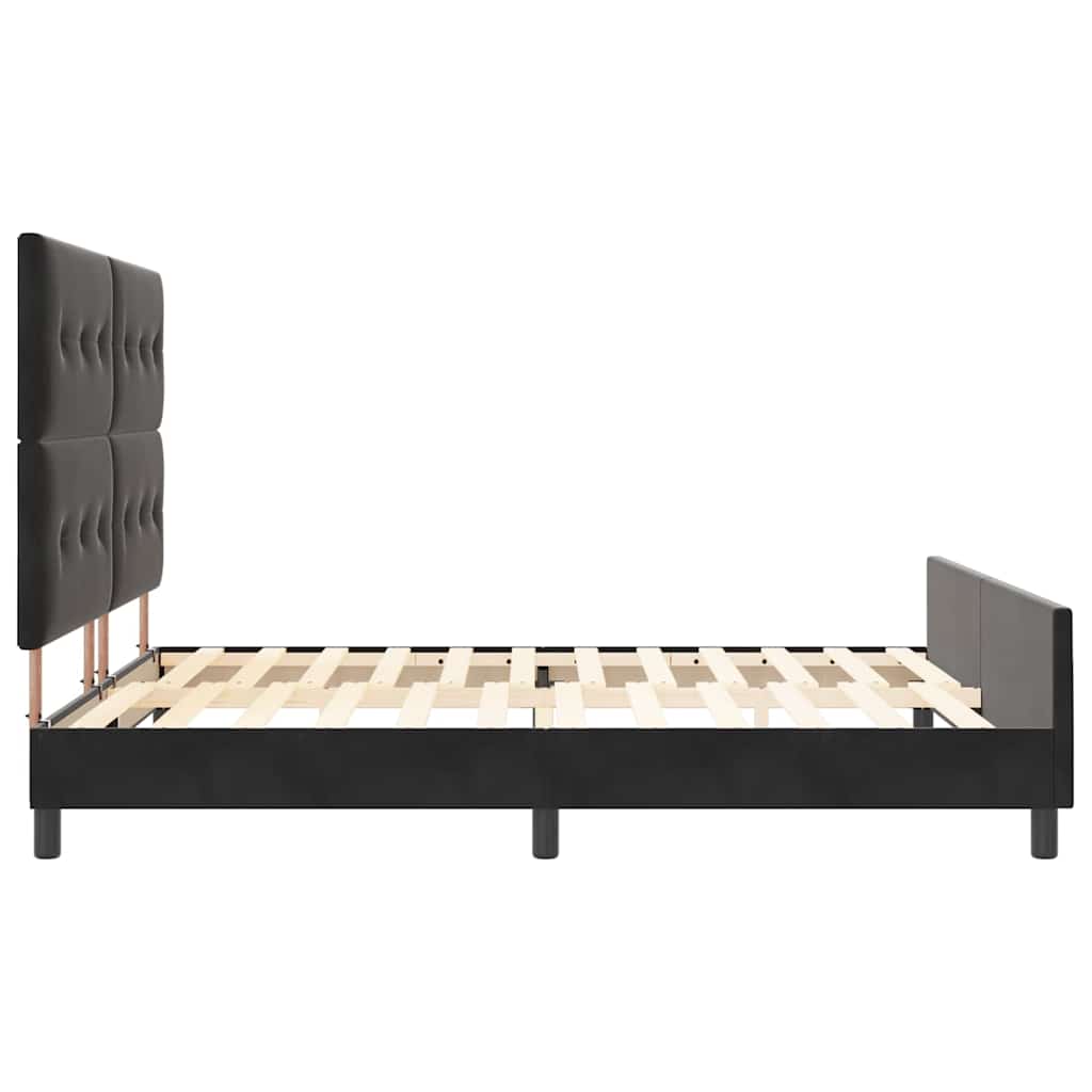 Letto a molle con testiera Nero 180 x 200 cm Velluto | homemem39