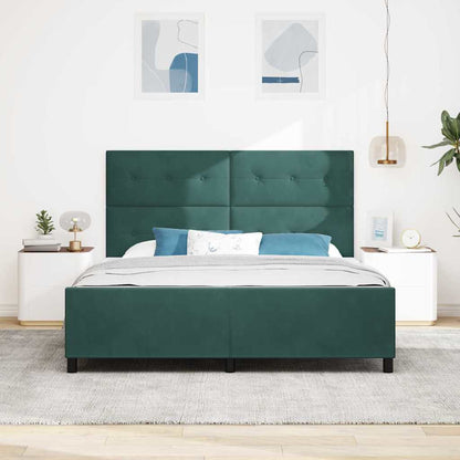 Letto a molle con testiera Verde Scuro 180 x 200 cm Velluto | homemem39