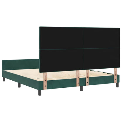 Letto a molle con testiera Verde Scuro 180 x 200 cm Velluto | homemem39