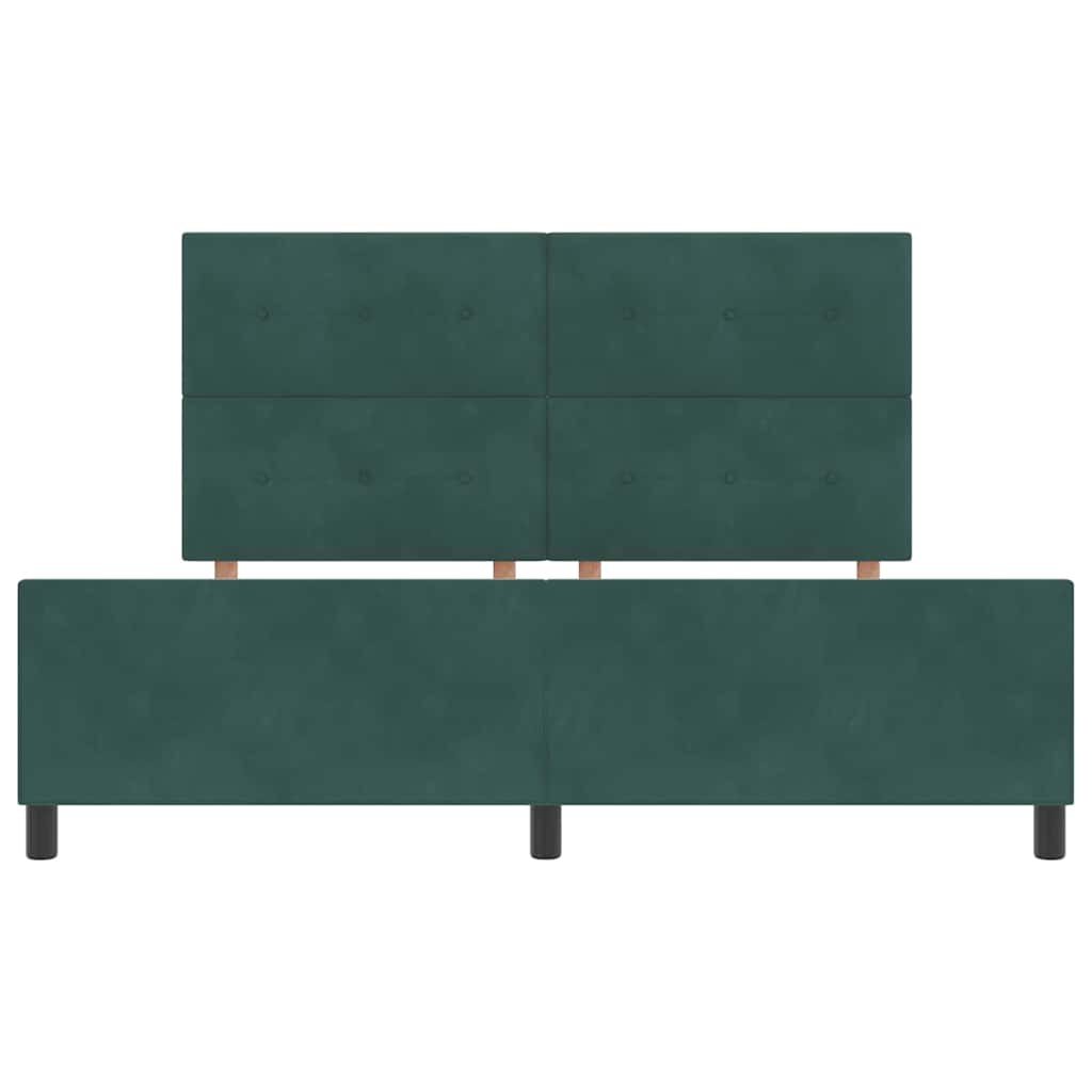 Letto a molle con testiera Verde Scuro 180 x 200 cm Velluto | homemem39