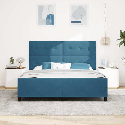 Letto a molle con testiera Blu Scuro 180 x 200 cm Velluto | homemem39