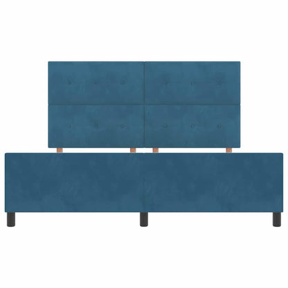 Letto a molle con testiera Blu Scuro 180 x 200 cm Velluto | homemem39