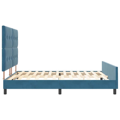 Letto a molle con testiera Blu Scuro 180 x 200 cm Velluto | homemem39