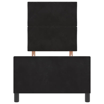 Letto a molle con testiera Nero 80 x 200 cm Velluto | homemem39