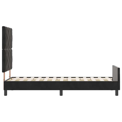 Letto a molle con testiera Nero 80 x 200 cm Velluto | homemem39