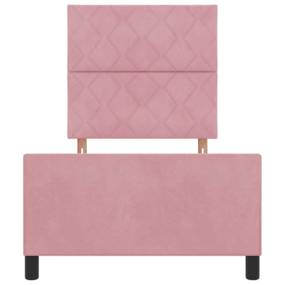 Letto a molle con testiera Rosa 90 x 200 cm Velluto | homemem39