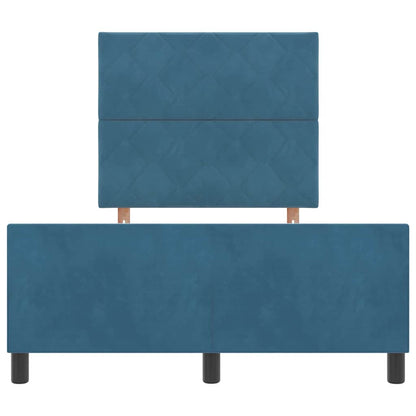 Letto a molle con testiera Blu Scuro 120 x 190 cm Velluto | homemem39