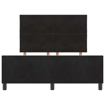 Letto a molle con testiera Nero 140 x 200 cm Velluto | homemem39
