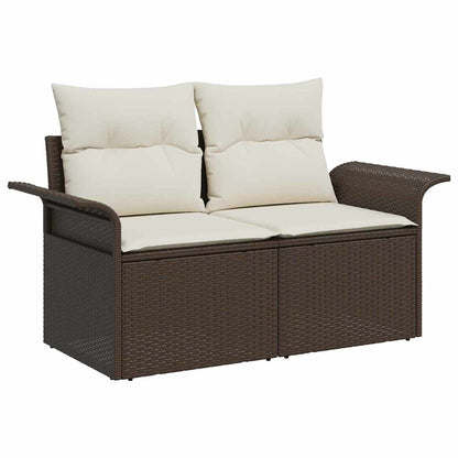 Set Divano da Giardino 6 pcs Marrone e Crema 55 x 55 x 37 cm | homemem39