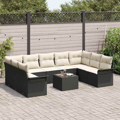 Set Divano da Giardino 10 pcs Marrone polyrattan | homemem39