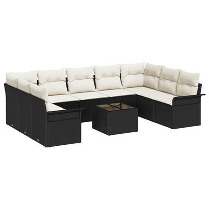 Set Divano da Giardino 10 pcs Marrone polyrattan | homemem39
