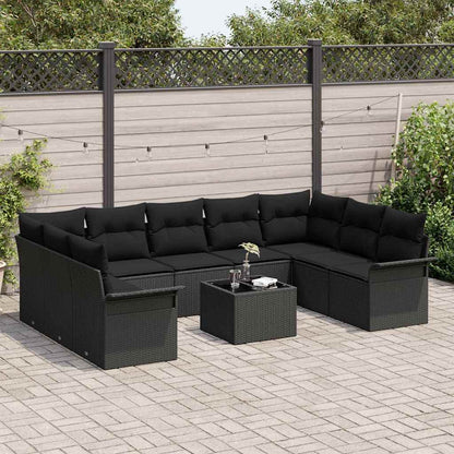 Set Divano da Giardino 10 pcs Beige polyrattan | homemem39