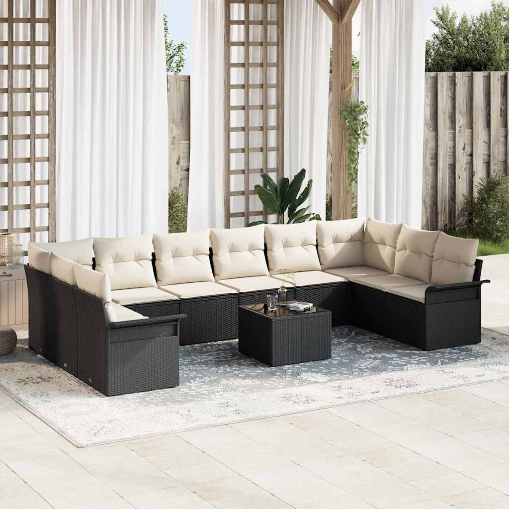 Set Divano da Giardino 11 pcs Marrone polyrattan | homemem39