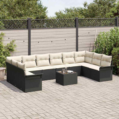 Set Divano da Giardino 11 pcs Marrone polyrattan | homemem39