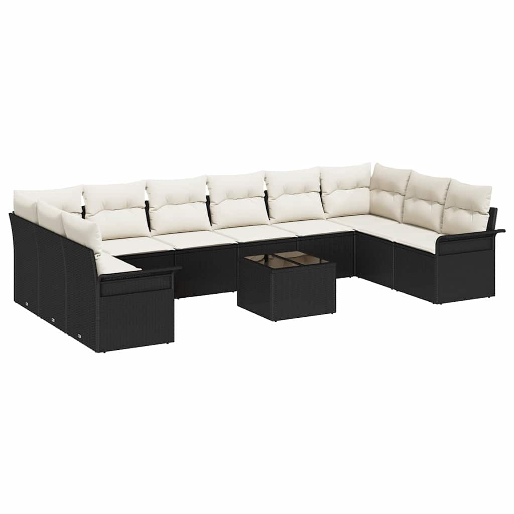 Set Divano da Giardino 11 pcs Marrone polyrattan | homemem39