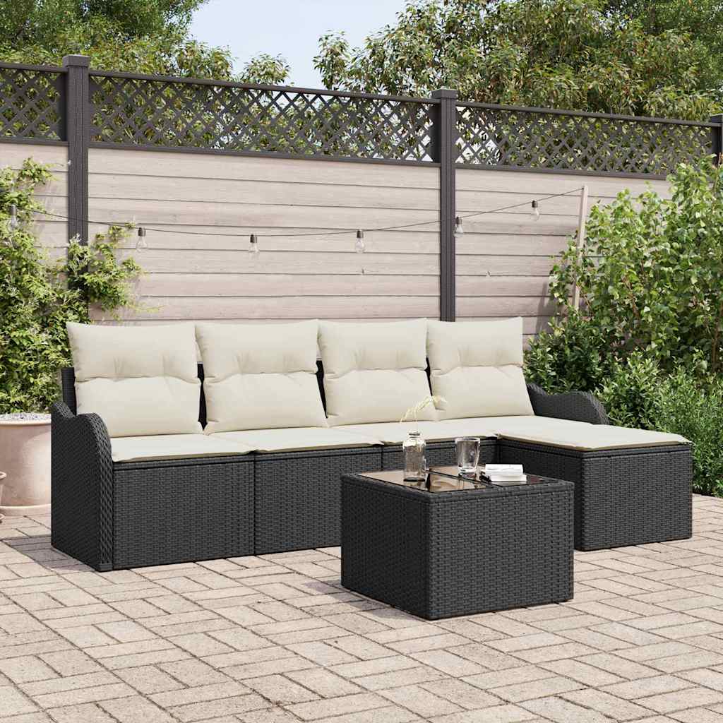 Set Divano da Giardino 6 pcs Marrone polyrattan | homemem39