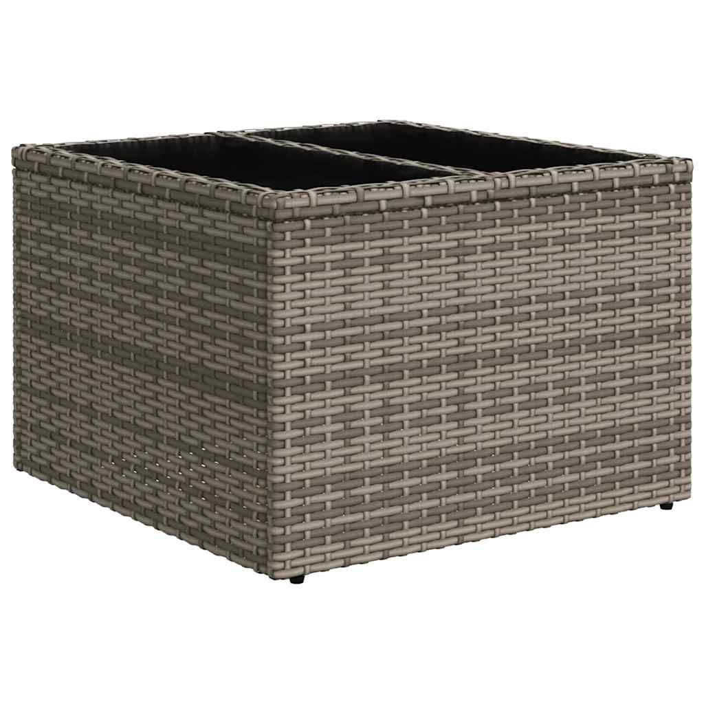 Set Divano da Giardino 9 pcs Grigio polyrattan