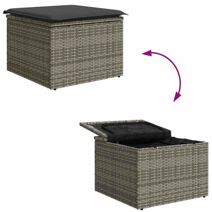 Set di divani con cuscino 5 pcs Grigio polyrattan | homemem39