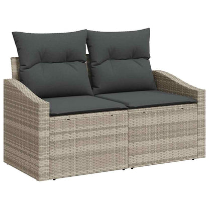 Set di divani 7 pcs Grigio chiaro e grigio scuro polyrattan | homemem39