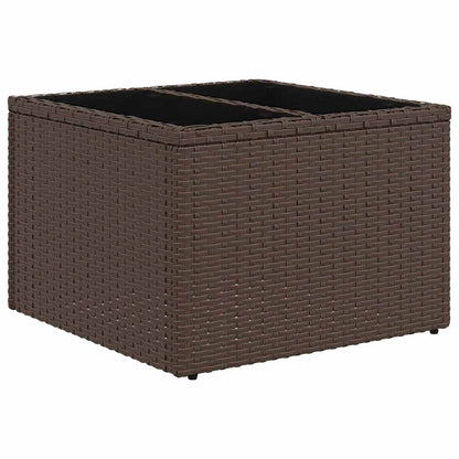 Set Divano da Giardino 7 pcs Marrone e Crema polyrattan | homemem39