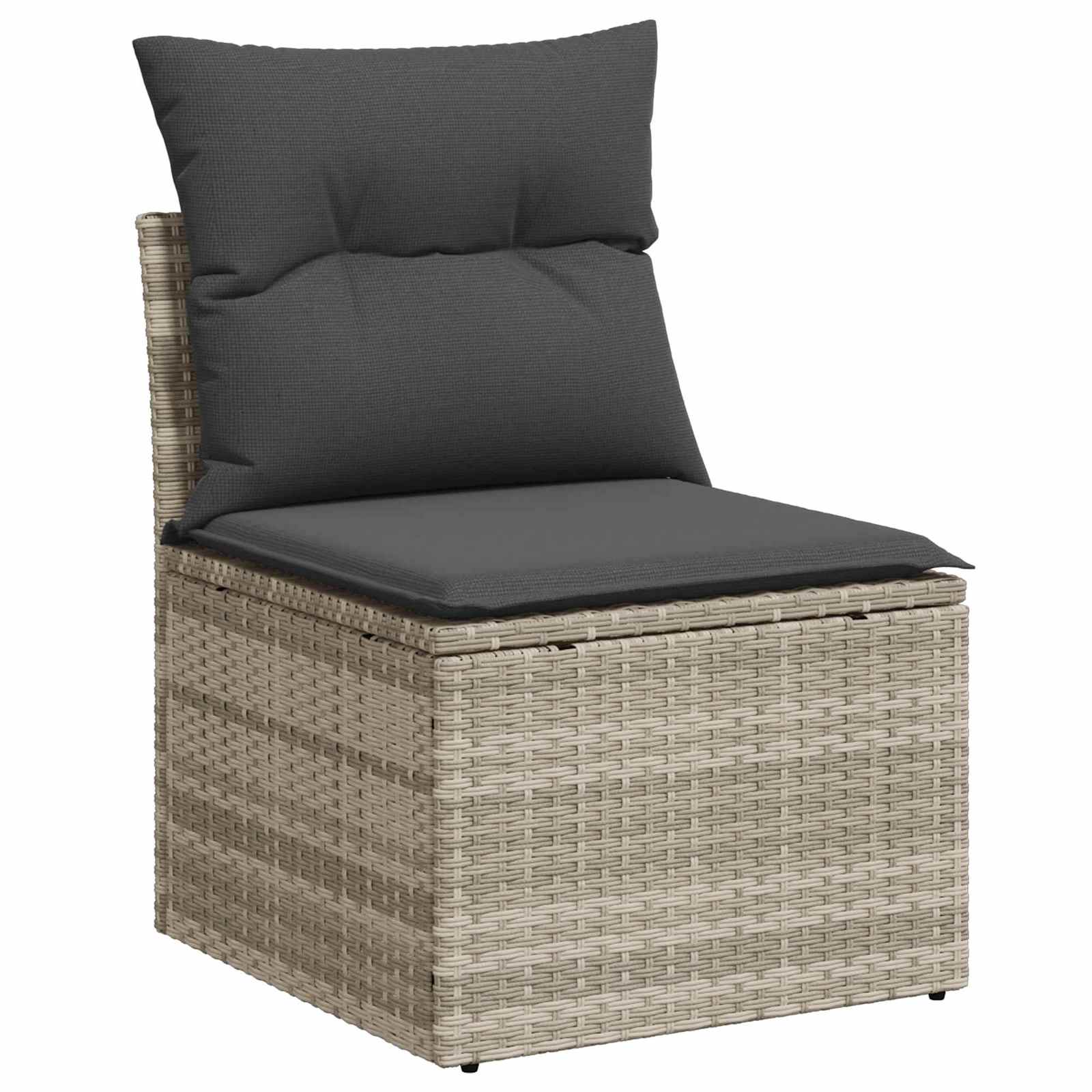 Set Divano da Giardino 7 pcs Grigio chiaro polyrattan | homemem39