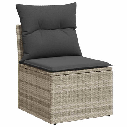 Set Divano da Giardino 7 pcs Grigio chiaro polyrattan | homemem39