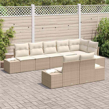 Set Divano da Giardino 8 pcs beige e panna 319 x 154 x 85 cm - homemem39