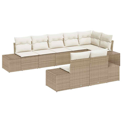Set Divano da Giardino 8 pcs beige e panna 319 x 154 x 85 cm - homemem39