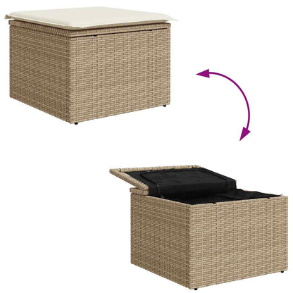 Set Divano da Giardino 7 pcs Beige e Crema polyrattan | homemem39