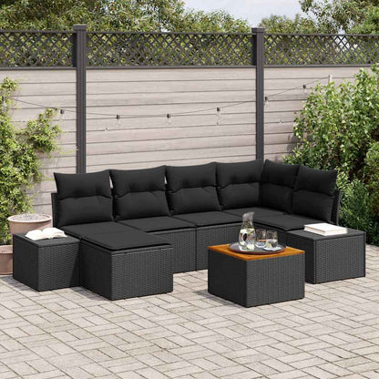 Set Divano da Giardino 7 pcs Nero - homemem39