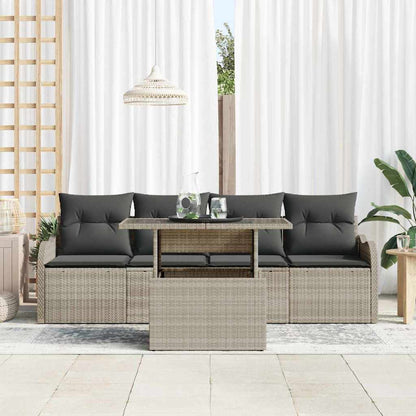 Set Divano da Giardino con cuscino 5 pcs Grigio chiaro | homemem39