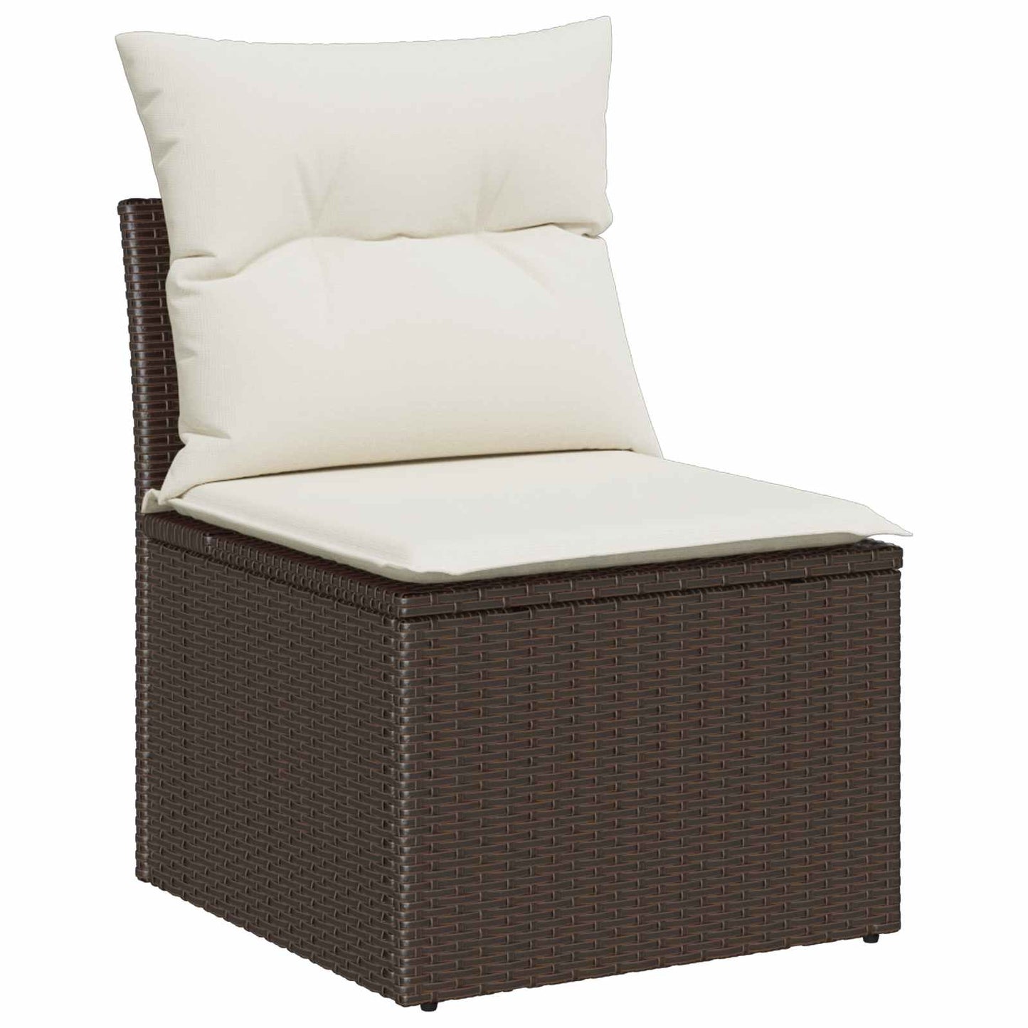 Set Divano da Giardino 6 pcs Marrone Rattan in Polipropilene | homemem39