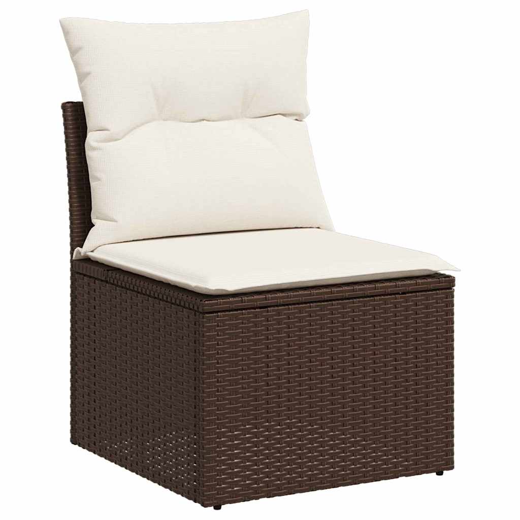 Set Divano da Giardino 9 pz Marrone | homemem39