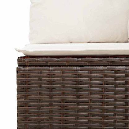 Set Divano da Giardino 9 pz Marrone Poly Rattan | homemem39