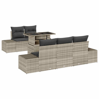 Set Divano da Giardino 6 pcs Grigio chiaro e grigio scuro | homemem39